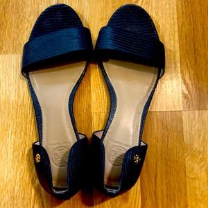 Tory Burch Genuine Italian Leather Black Loafers